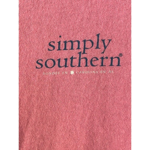 SIMPLY SOUTHERN "Preppy, Happy, Classy" Graphic Pink Small T-shirt. *COOL/NICE - Picture 2 of 6